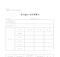 감사실시세부계획서